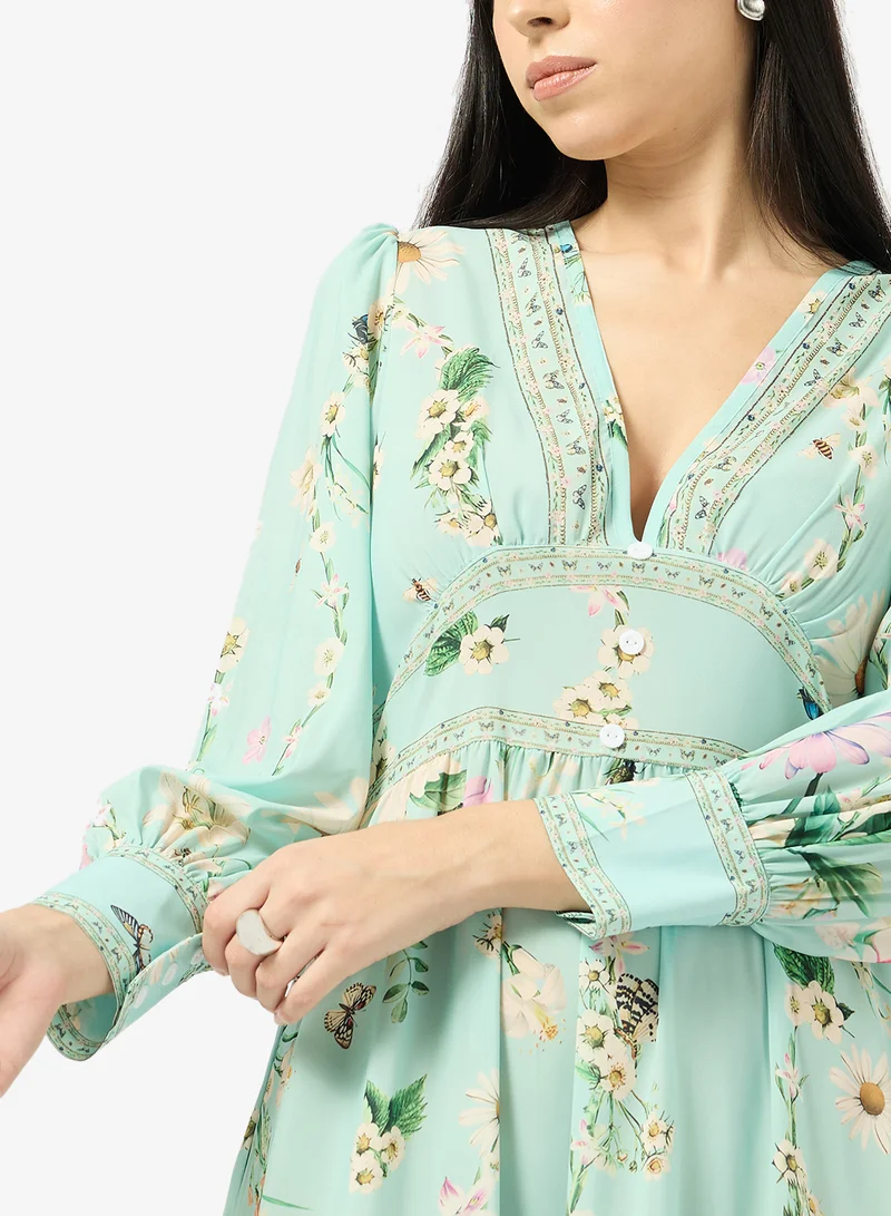 Ella  Printed A-line Dress for Women | Best Price UAE